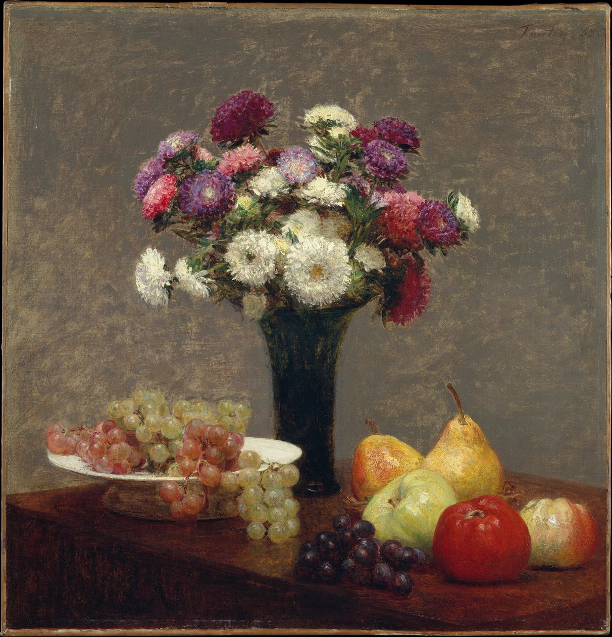 Astereita ja hedelmiä pöydällä tekijältä Henri Fantin-Latour