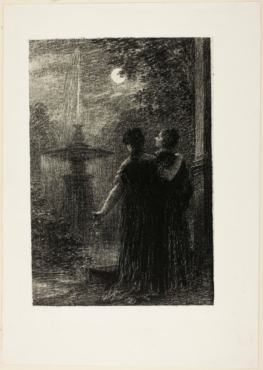 Beatrice ja Benedict, I näytös: Nocturne, Hector Berliozin oopperasta "Beatrice ja Benedict (1862)". tekijältä Henri Fantin-Latour
