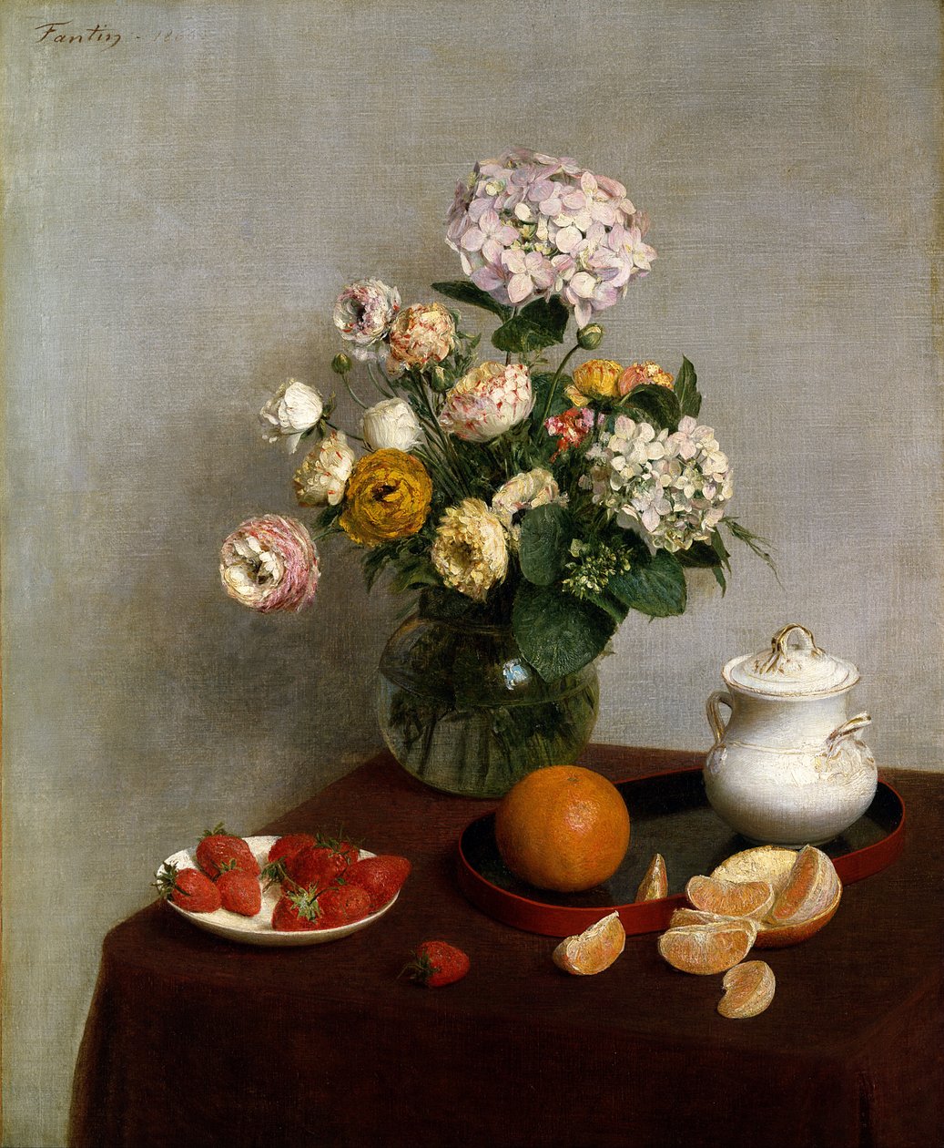 Kukat ja hedelmät tekijältä Henri Fantin-Latour