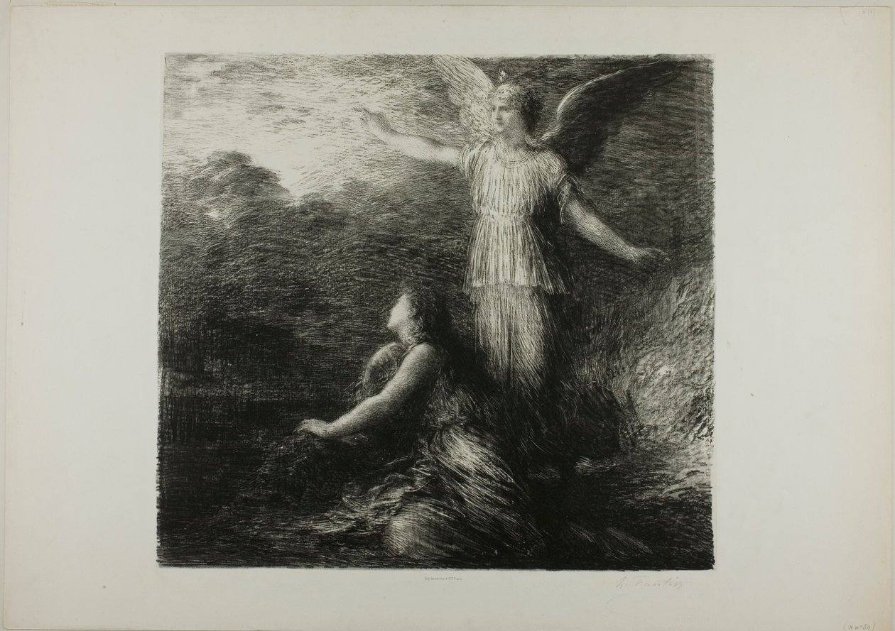 Paratiisi ja peri (avaaminen), ensimmäinen levy tekijältä Henri Fantin-Latour