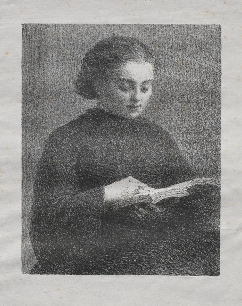 Lukeminen: Taiteilijan sisaren muotokuva tekijältä Henri Fantin-Latour