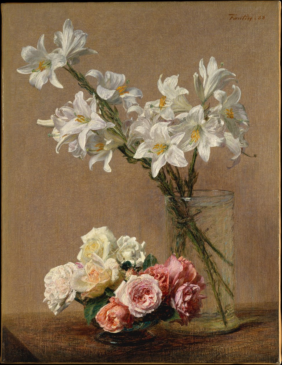 Ruusuja ja liljoja tekijältä Henri Fantin-Latour
