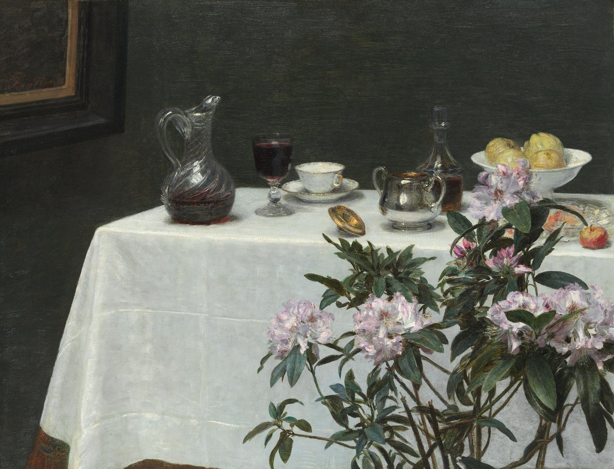 Asetelma: Pöydän kulma tekijältä Henri Fantin-Latour