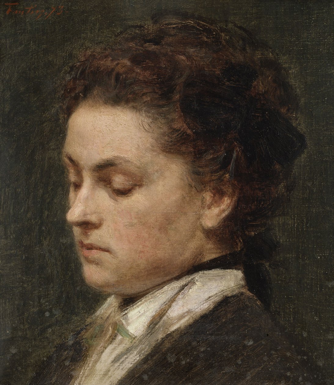 Tutkielma taiteilijan vaimon Victoria Dubourgin muotokuvaa varten tekijältä Henri Fantin-Latour