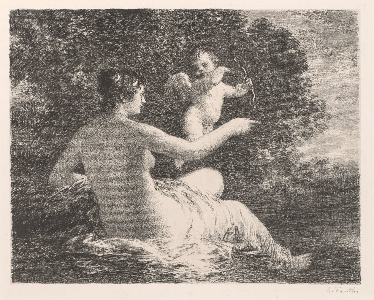 Venus ja Cupid tekijältä Henri Fantin-Latour