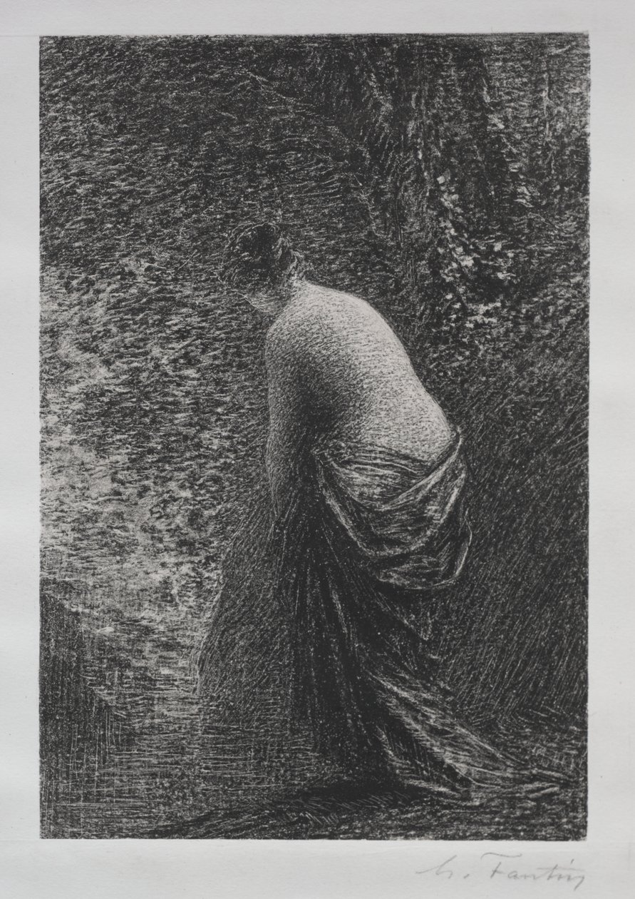 Uimari seisomassa tekijältä Ignace Henri Jean Fantin Latour