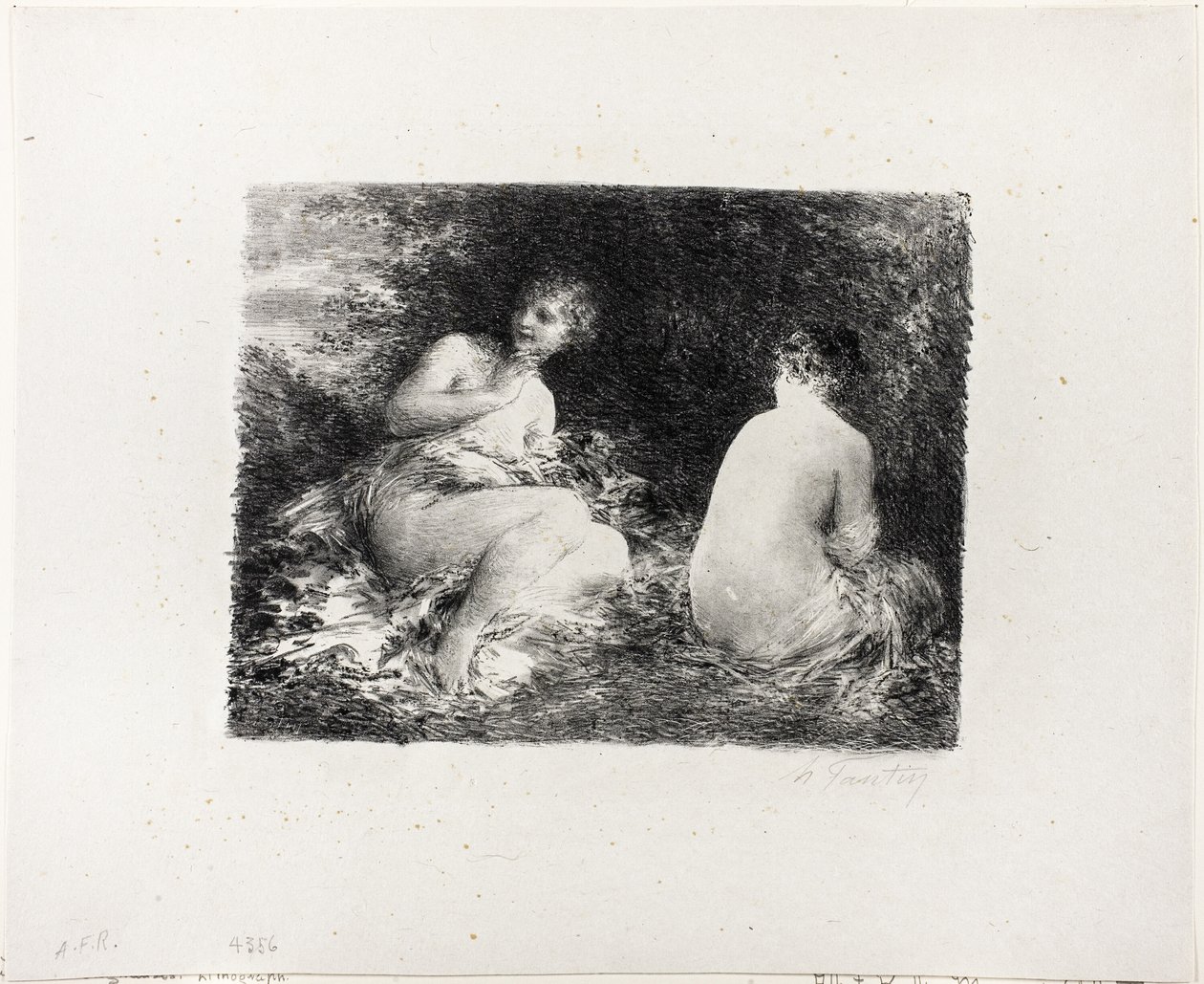Bathing Women, toinen keskikokoinen lautanen tekijältä Ignace Henri Jean Fantin Latour