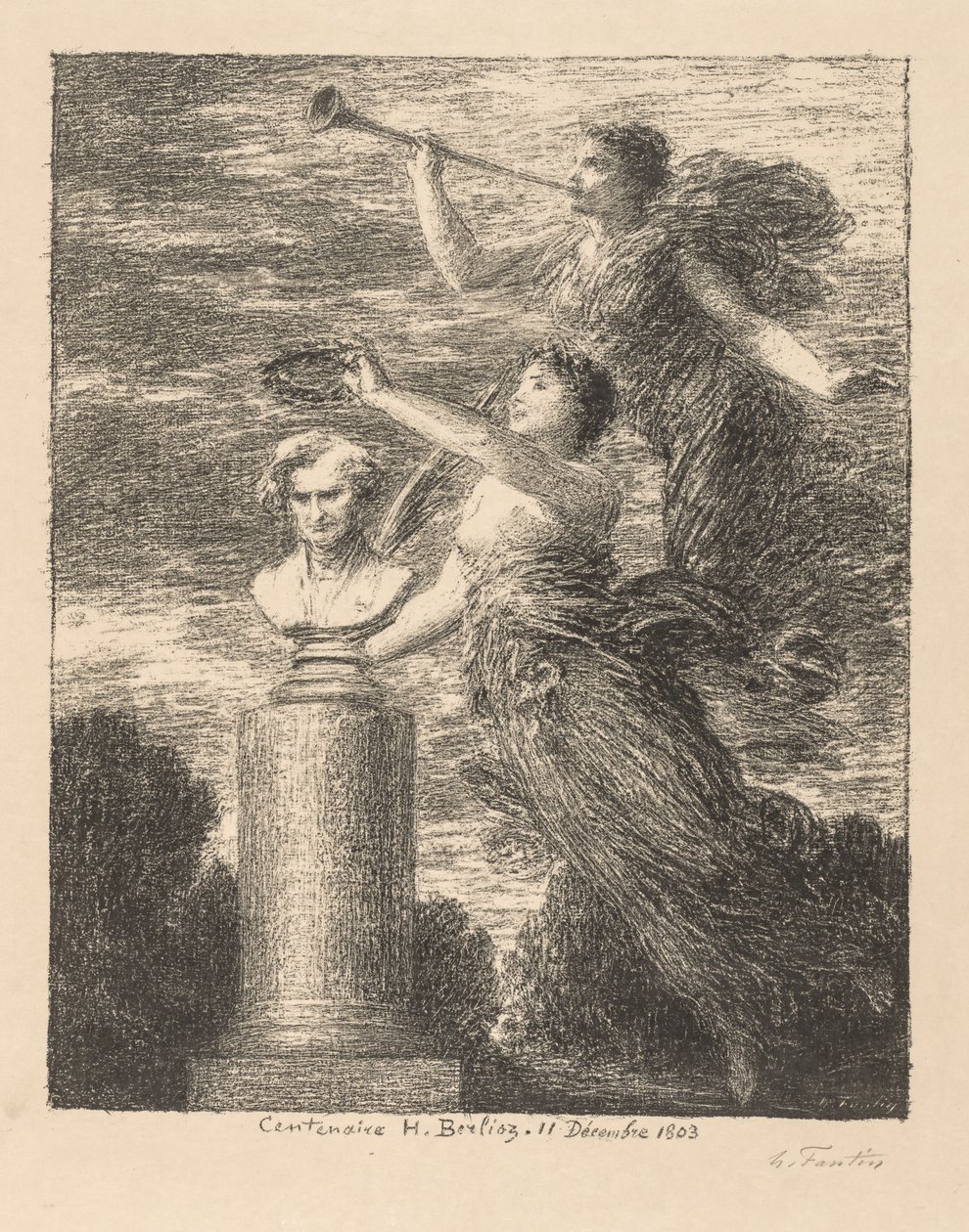 Hector Berliozin satavuotisjuhla tekijältä Ignace Henri Jean Fantin Latour
