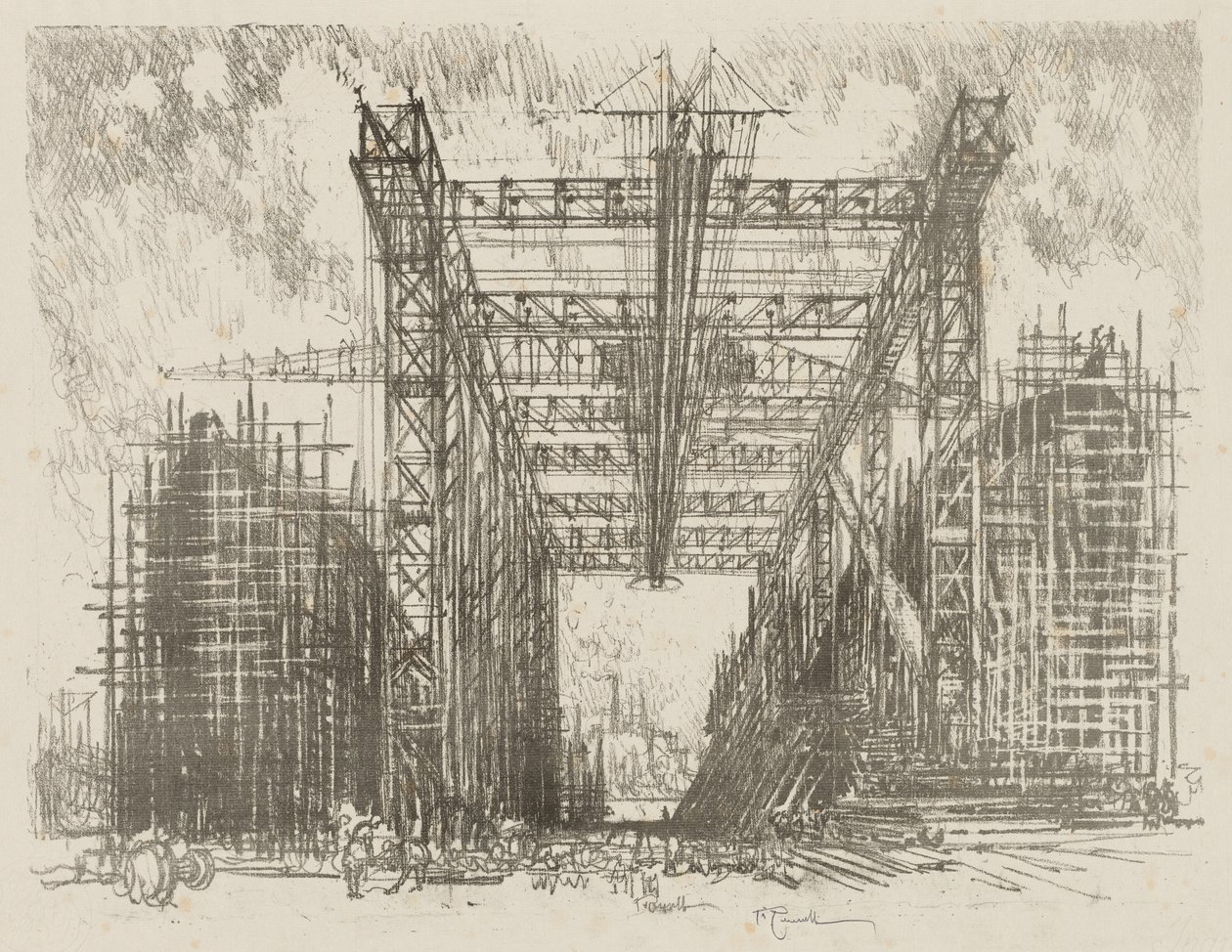 Englannin sotatyö: The Gantry (kauppiastelakka) tekijältä Ignace Henri Jean Fantin Latour