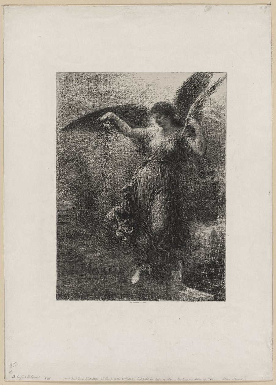 Eugene Delacroixille tekijältä Ignace Henri Jean Fantin Latour