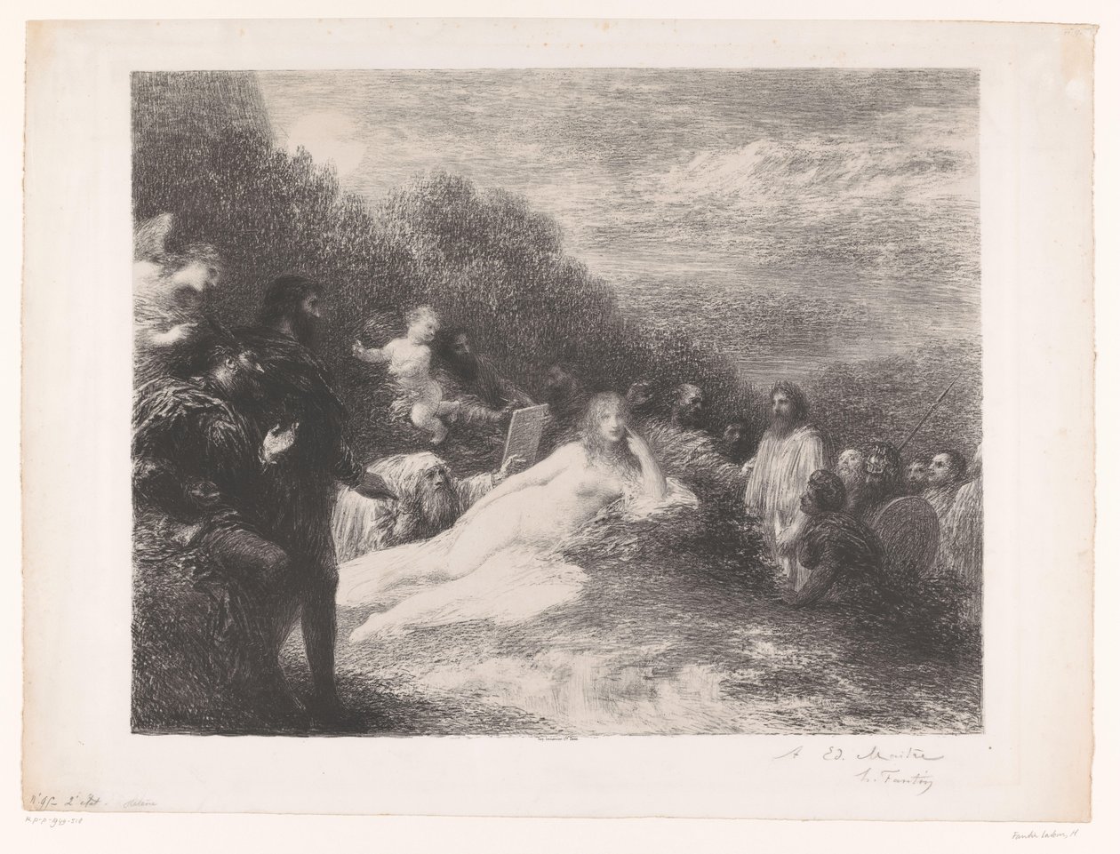 Faust ja Mephisto näkevät Troijalaisen Helenan Helene tekijältä Ignace Henri Jean Fantin Latour