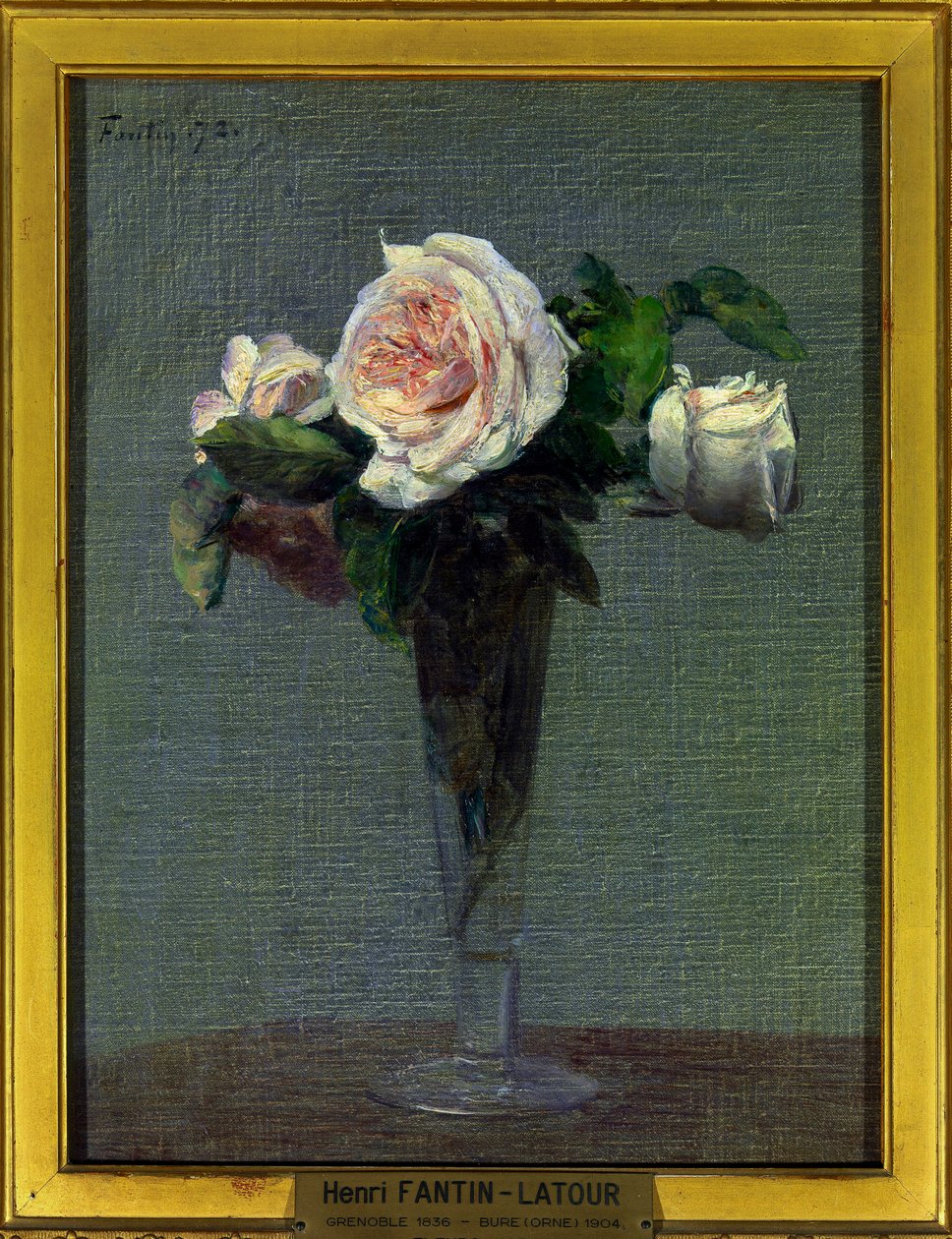 Henri Fantin Latourin (1836-1904) kukkamaalaus 1872 Dim 0,24 x 0,31 m Paris musee du Louvre Pakollinen maininta: Lahjoitus Helene et Victor Lyon tekijältä Ignace Henri Jean Fantin Latour