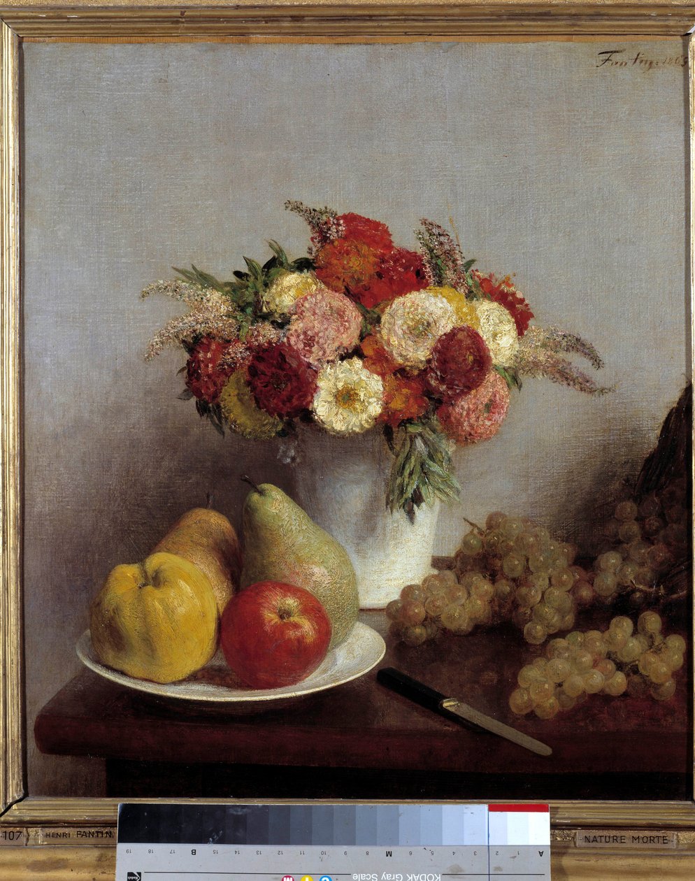 Kukkia ja hedelmiä maalannut Henri Fantin Latour (Fantin-Latour tekijältä Ignace Henri Jean Fantin Latour