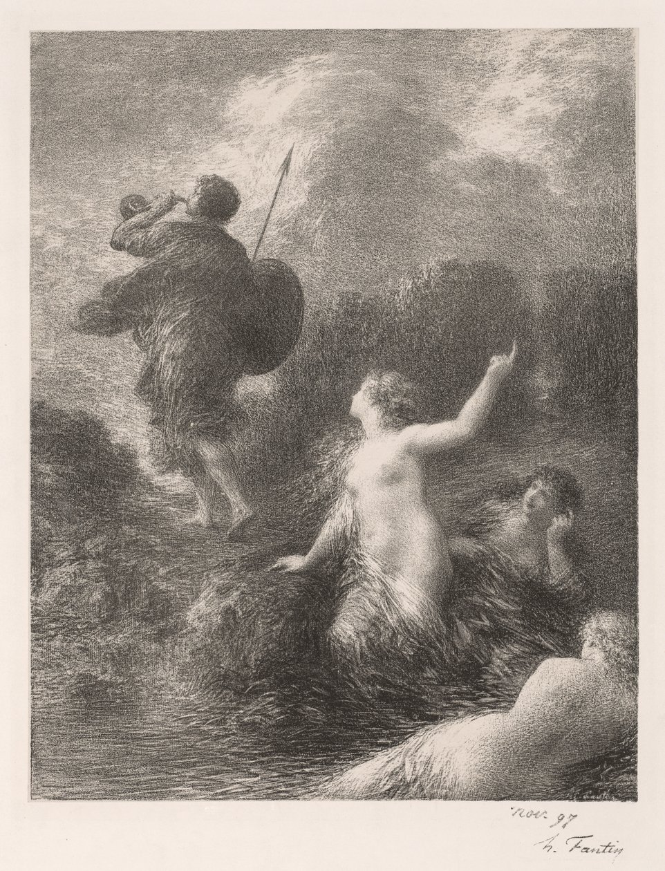 Goettterdaemmerung: Siegfried ja tytöt tekijältä Ignace Henri Jean Fantin Latour