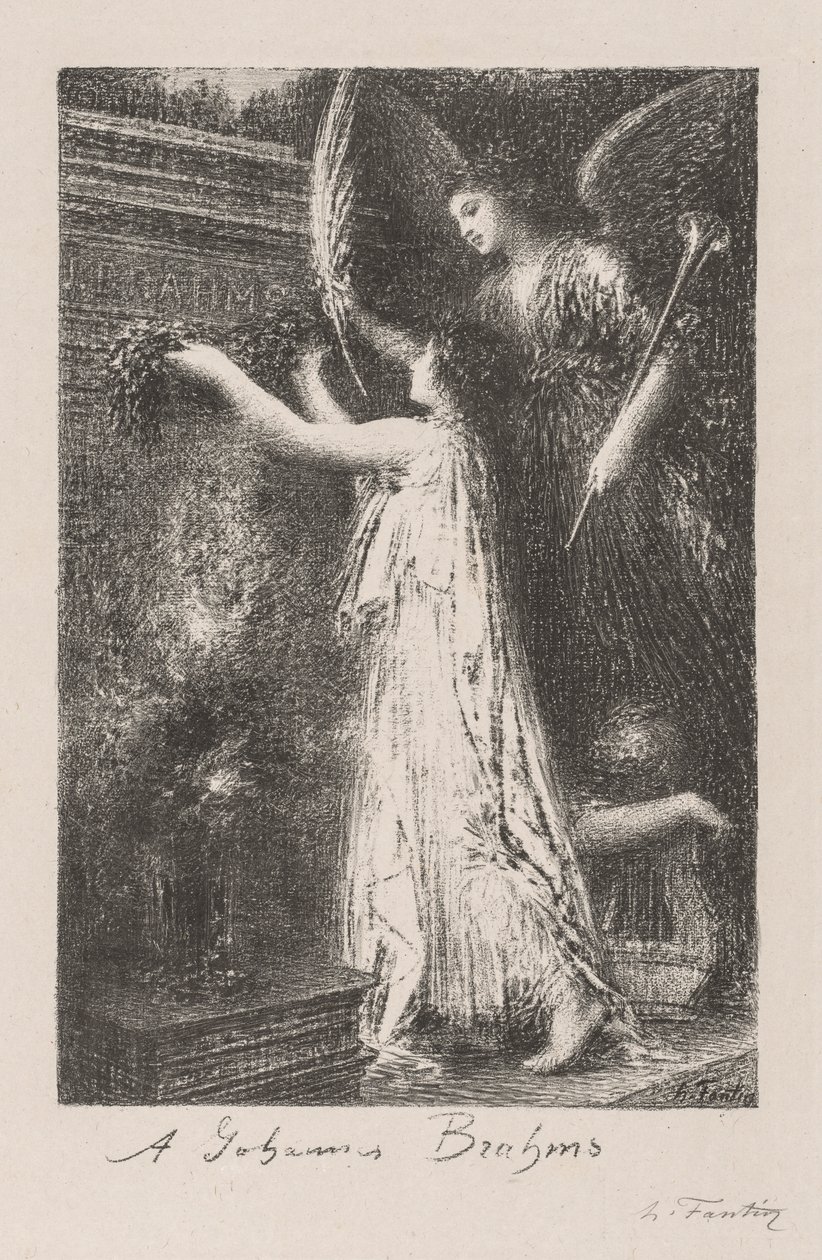 Johannes Brahmsille tekijältä Ignace Henri Jean Fantin Latour