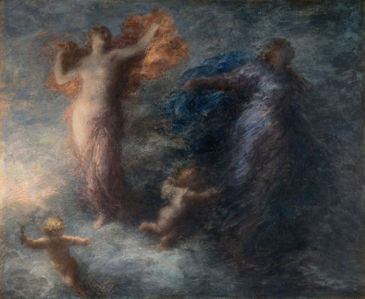 Aamunkoitto ja yö, 1894. tekijältä Ignace Henri Jean Fantin Latour