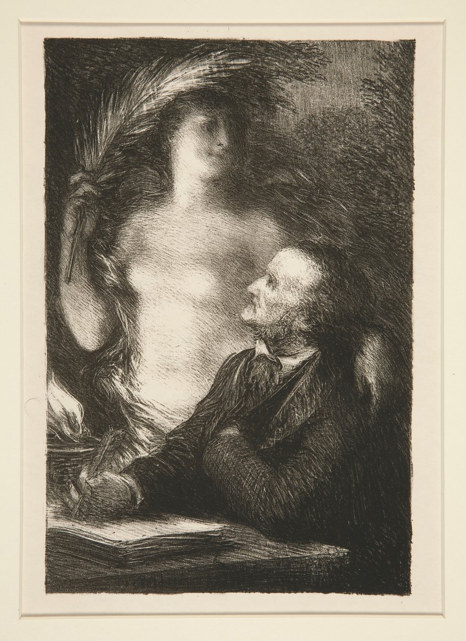 La Muse (The Muse) tekijältä Ignace Henri Jean Fantin Latour