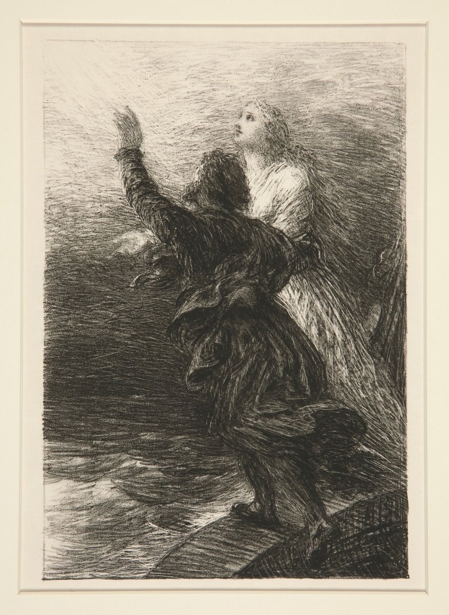 Lentävä hollantilainen: III näytös, Sentan ja hollantilaisen ekstaasi tekijältä Ignace Henri Jean Fantin Latour