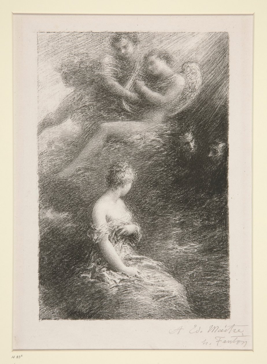 La damnation de Faust: Apparition de Marguerite (The Damnation of Faust: The Apparition of Marguerite) tekijältä Ignace Henri Jean Fantin Latour