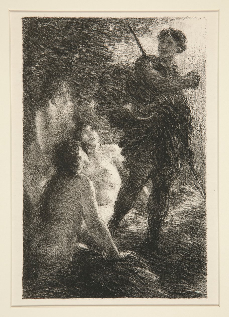 The Twilight of the Gods: Act III, Siegfried and the Rhine Maidens tekijältä Ignace Henri Jean Fantin Latour