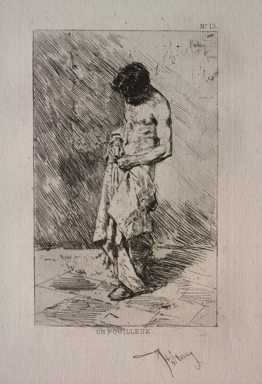 Mies etsii kirppuja tekijältä Ignace Henri Jean Fantin Latour