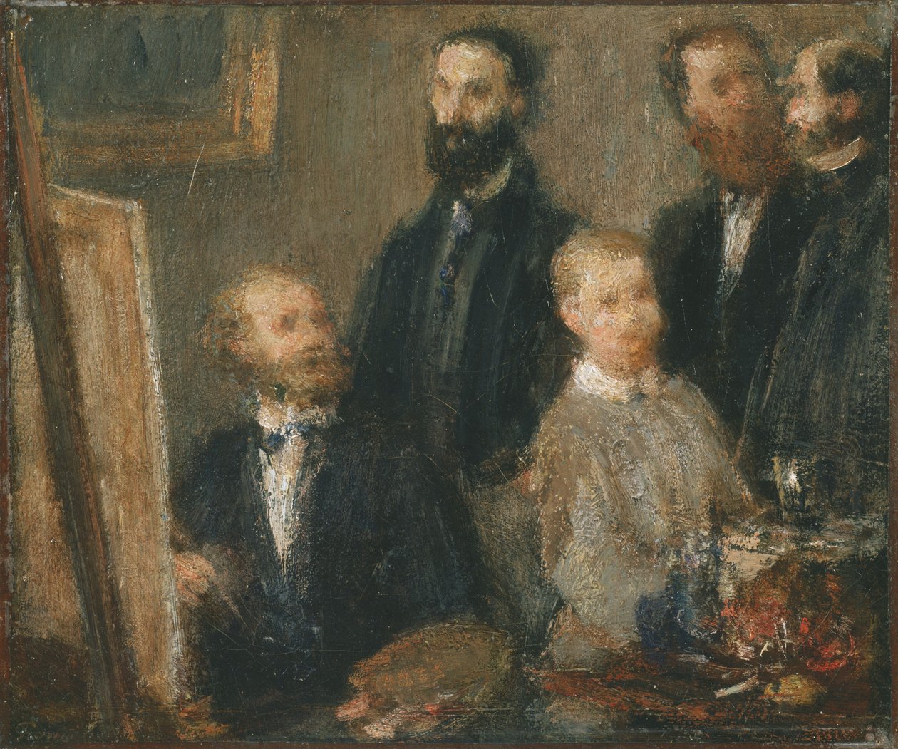 Manet ateljeessaan tekijältä Henri Fantin Latour