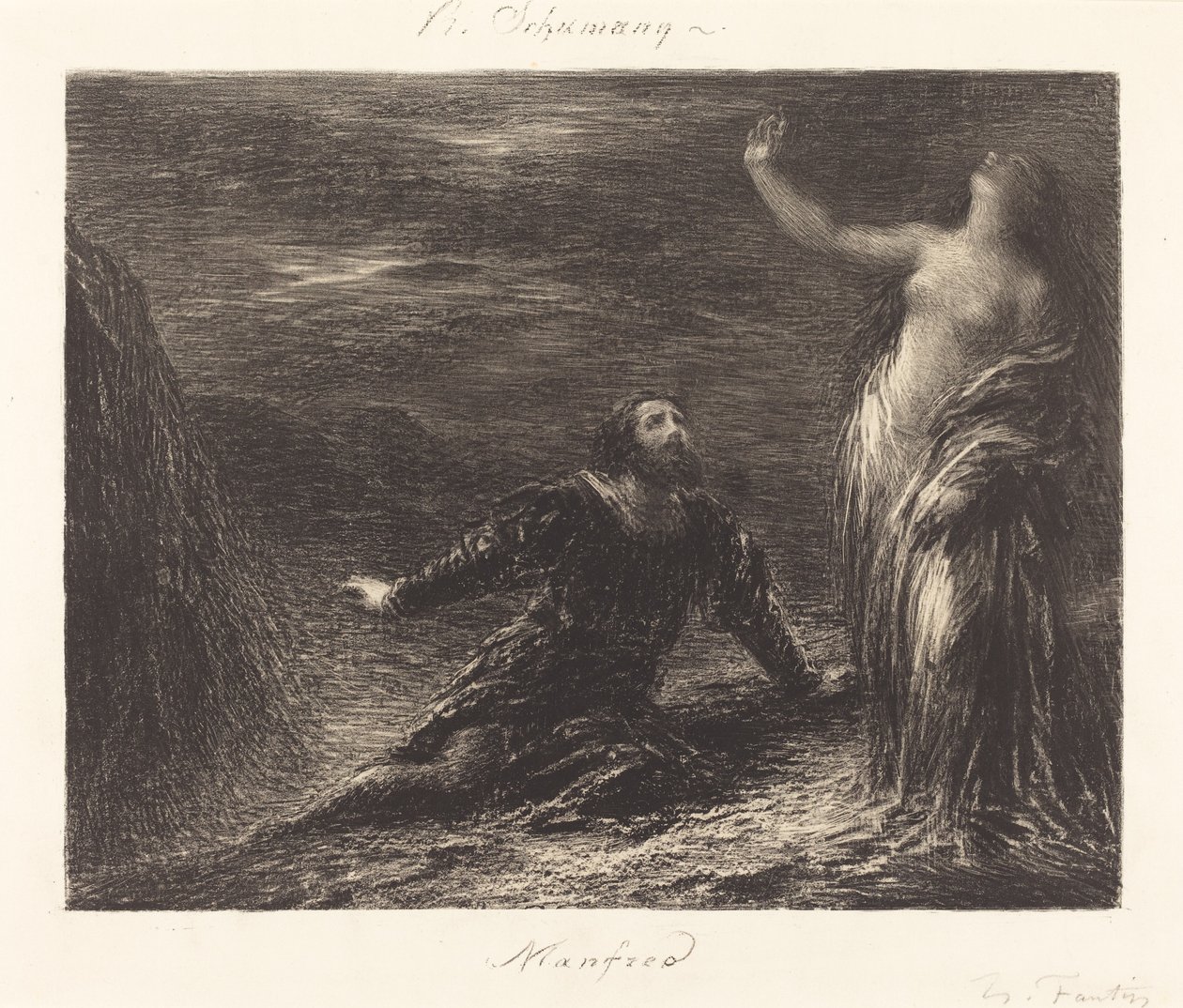 Manfred ja Astarte (2. levy) tekijältä Ignace Henri Jean Fantin Latour