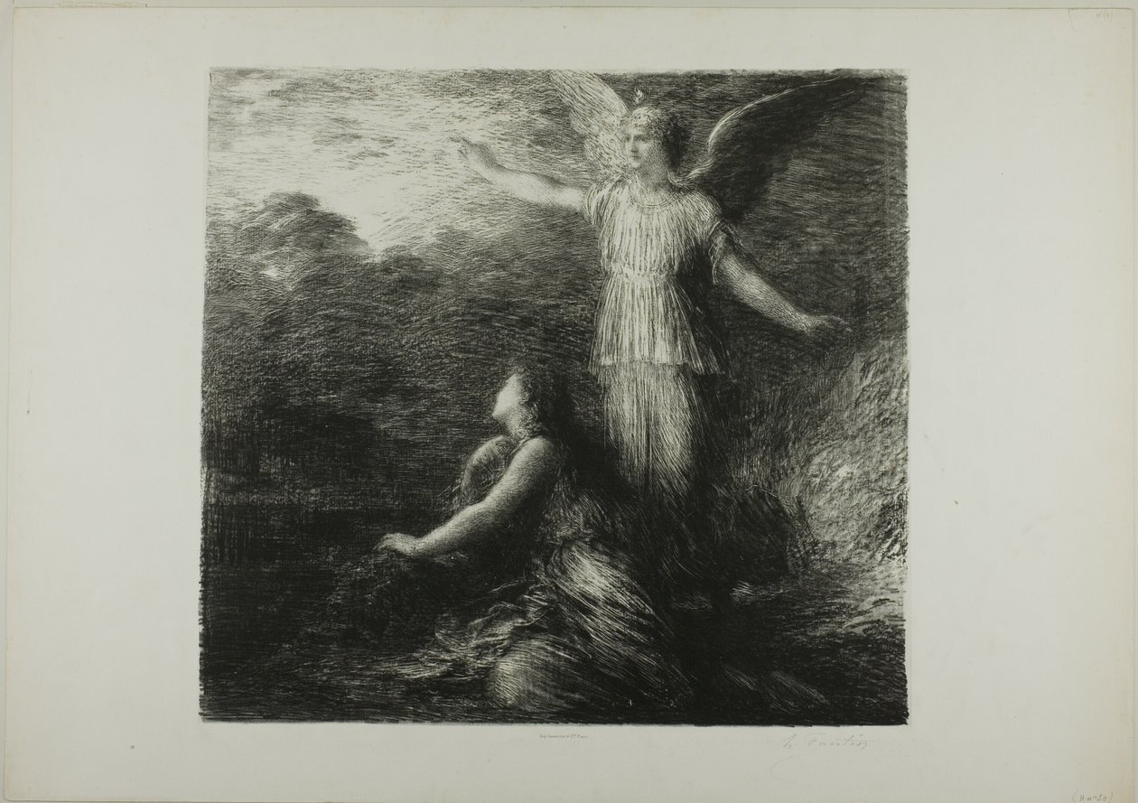 Paratiisi ja peri (avaaminen), ensimmäinen levy tekijältä Ignace Henri Jean Fantin Latour