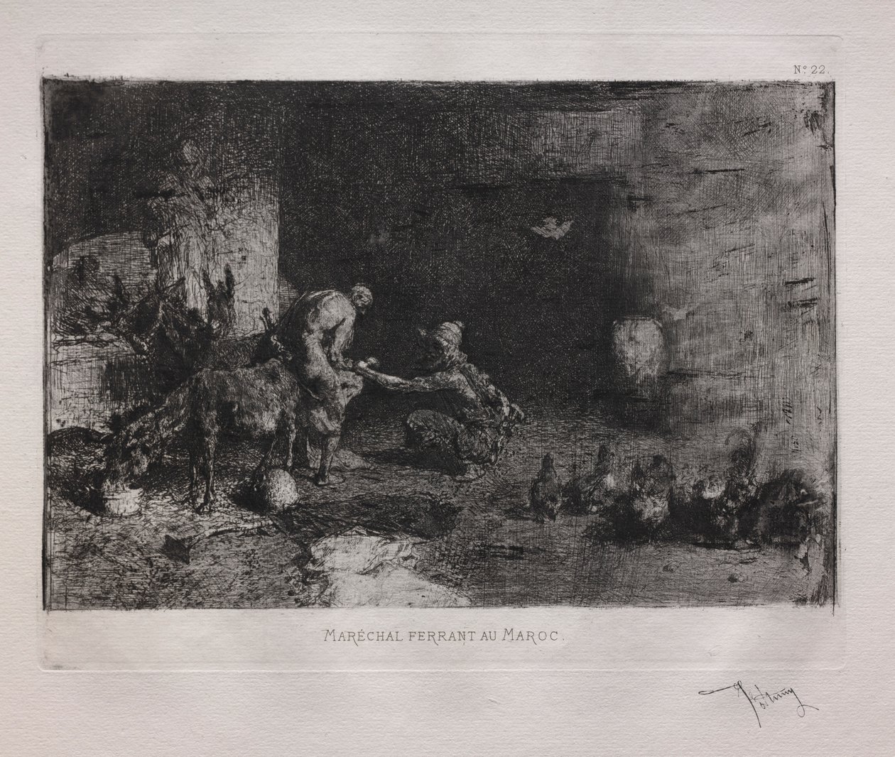 Muulin kenkiminen Marokossa tekijältä Ignace Henri Jean Fantin Latour