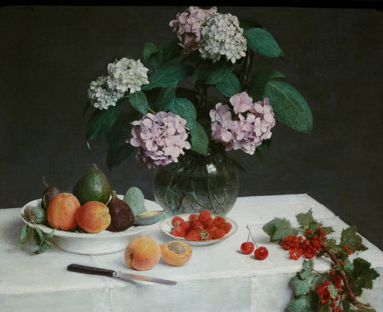 Asetelma, tai la table garnie tekijältä Henri Fantin Latour