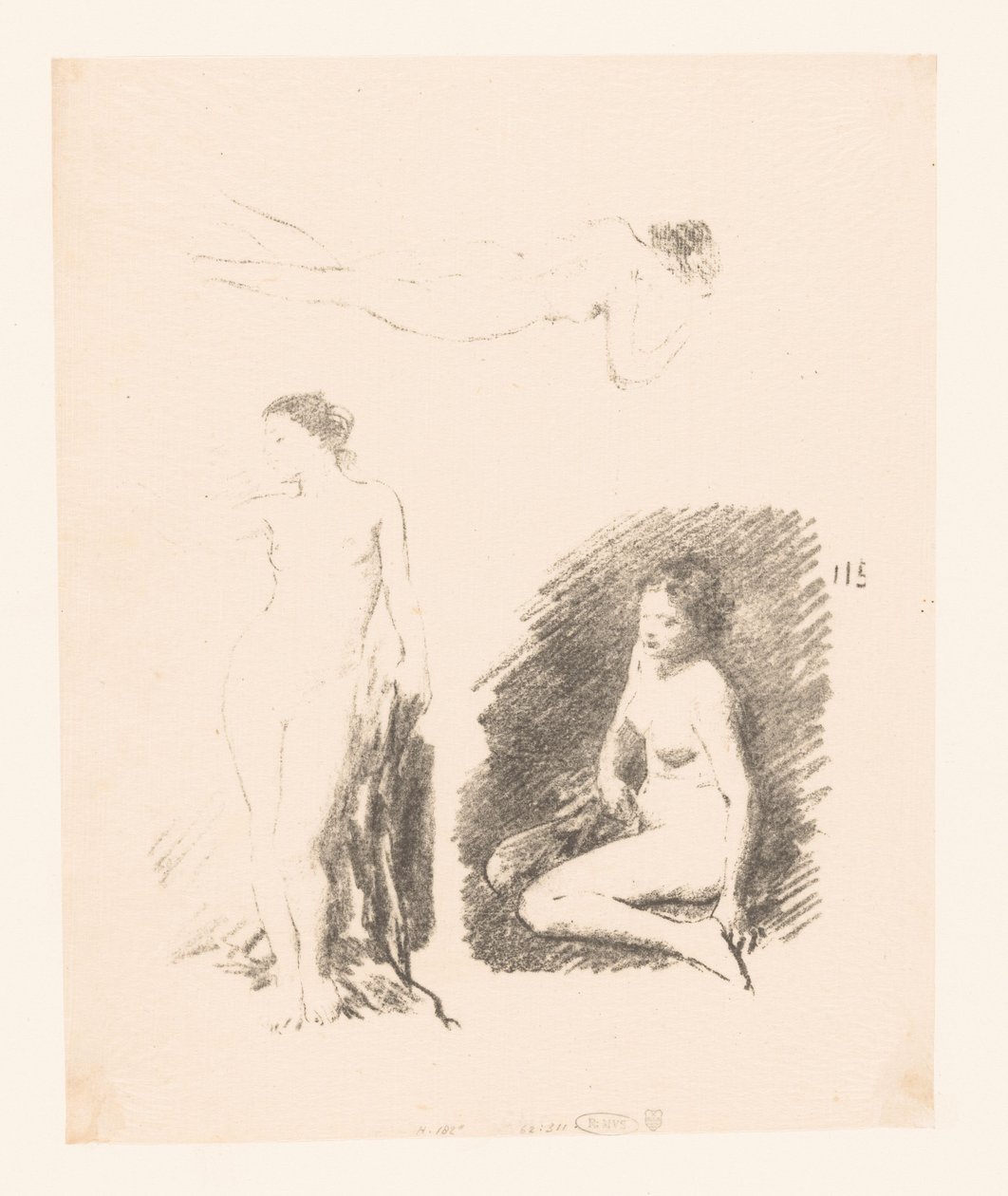 Tutkimusarkki kolmella alastomalla naisella tekijältä Ignace Henri Jean Fantin Latour