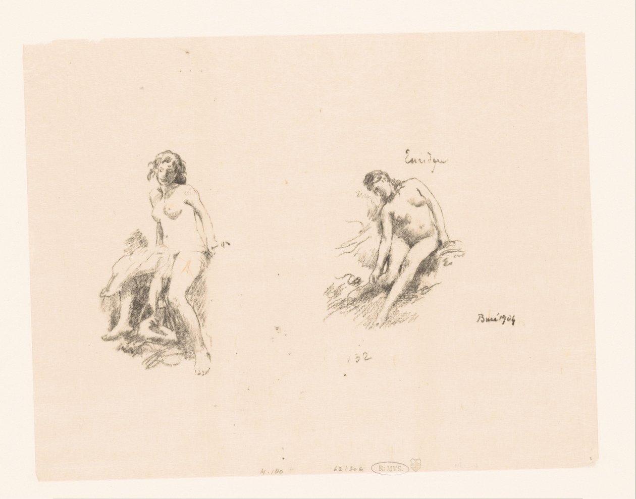 Tutkimusarkki kahdella alastomalla naisella tekijältä Ignace Henri Jean Fantin Latour