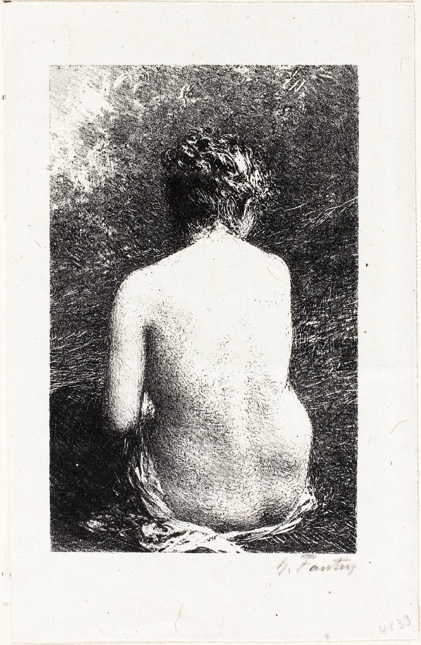 Tutkimus istuvasta naisesta takaa katsottuna tekijältä Ignace Henri Jean Fantin Latour