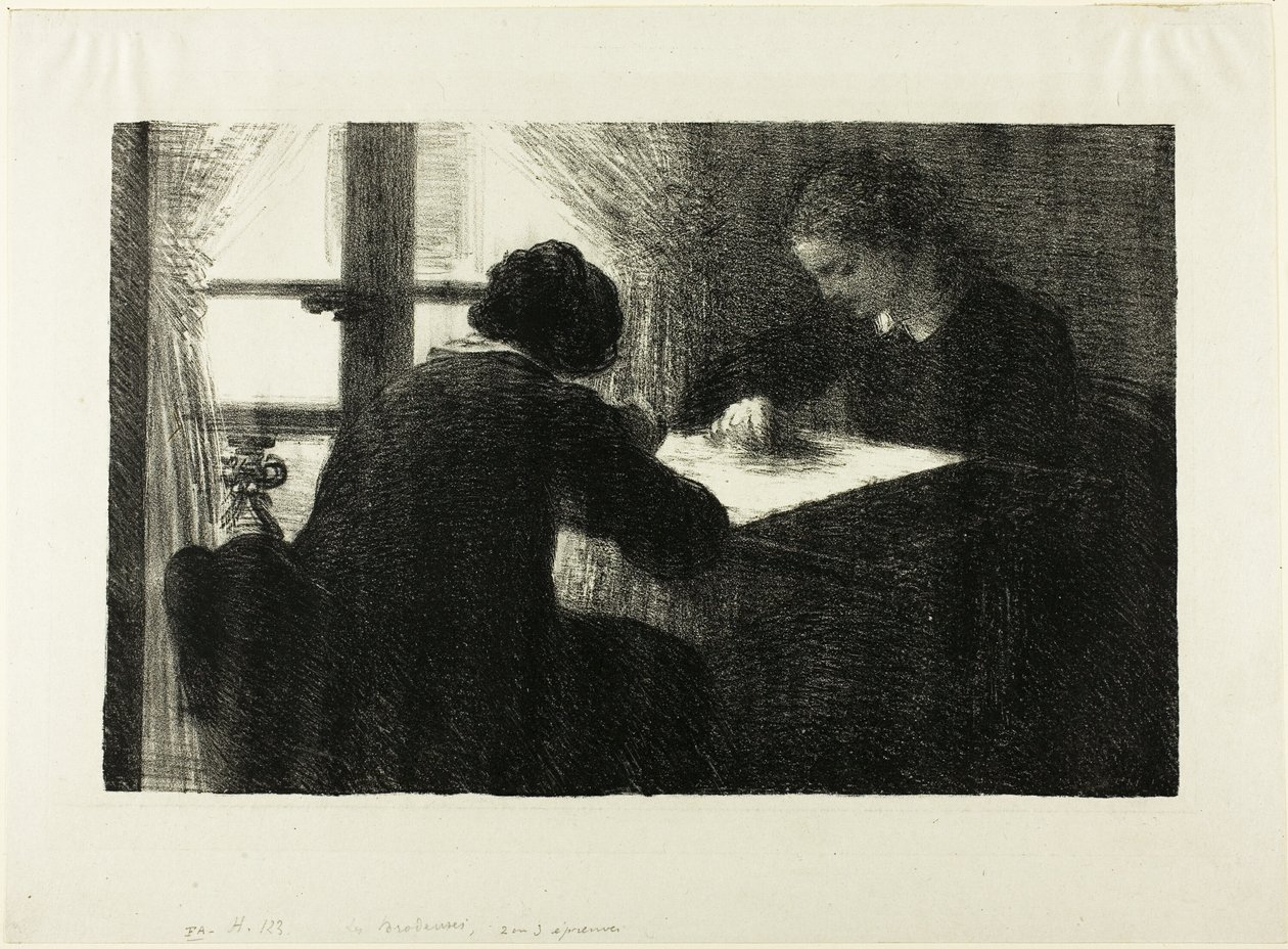 The Embroiderers, toinen levy tekijältä Ignace Henri Jean Fantin Latour