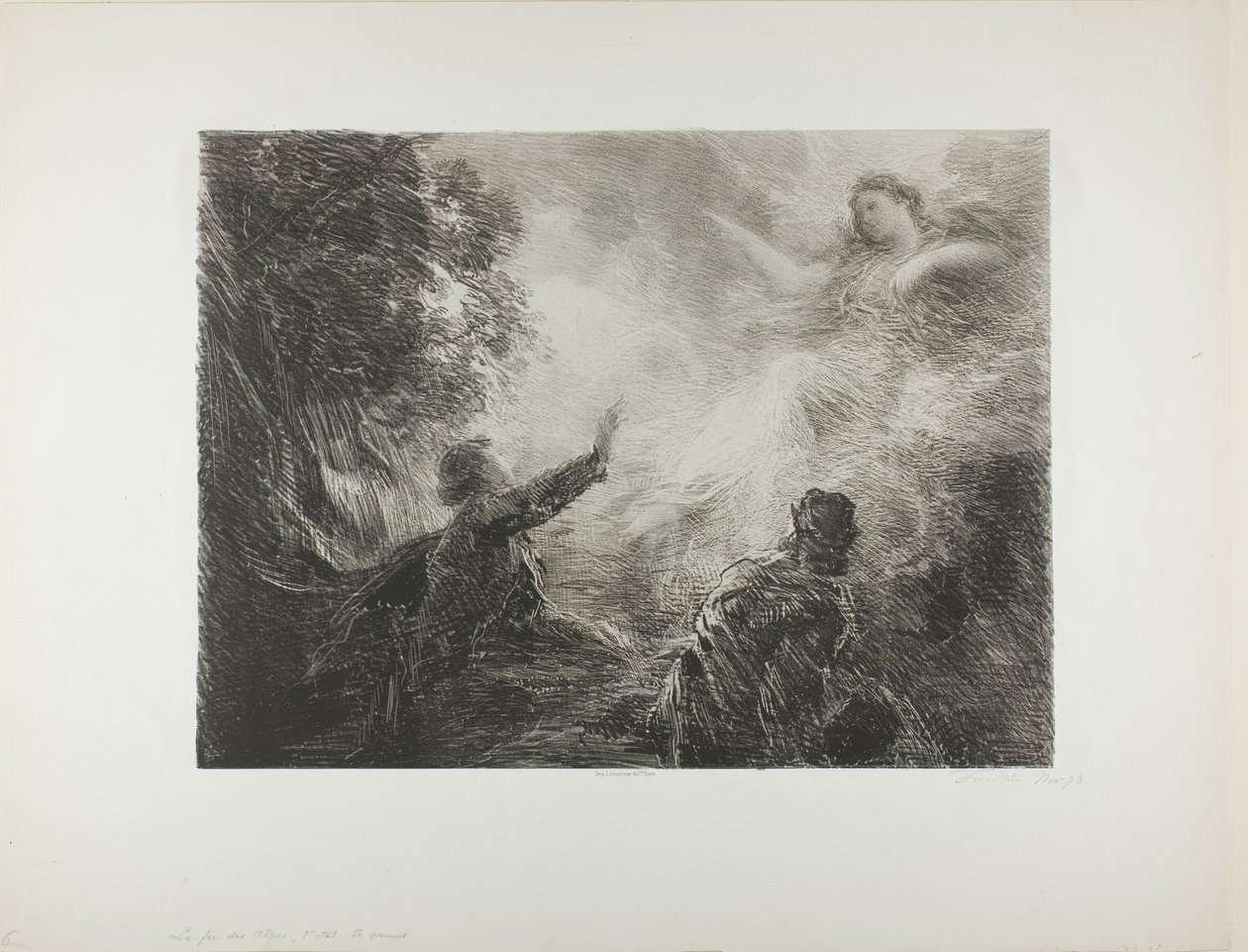 Alppien keiju, ensimmäinen levy tekijältä Ignace Henri Jean Fantin Latour