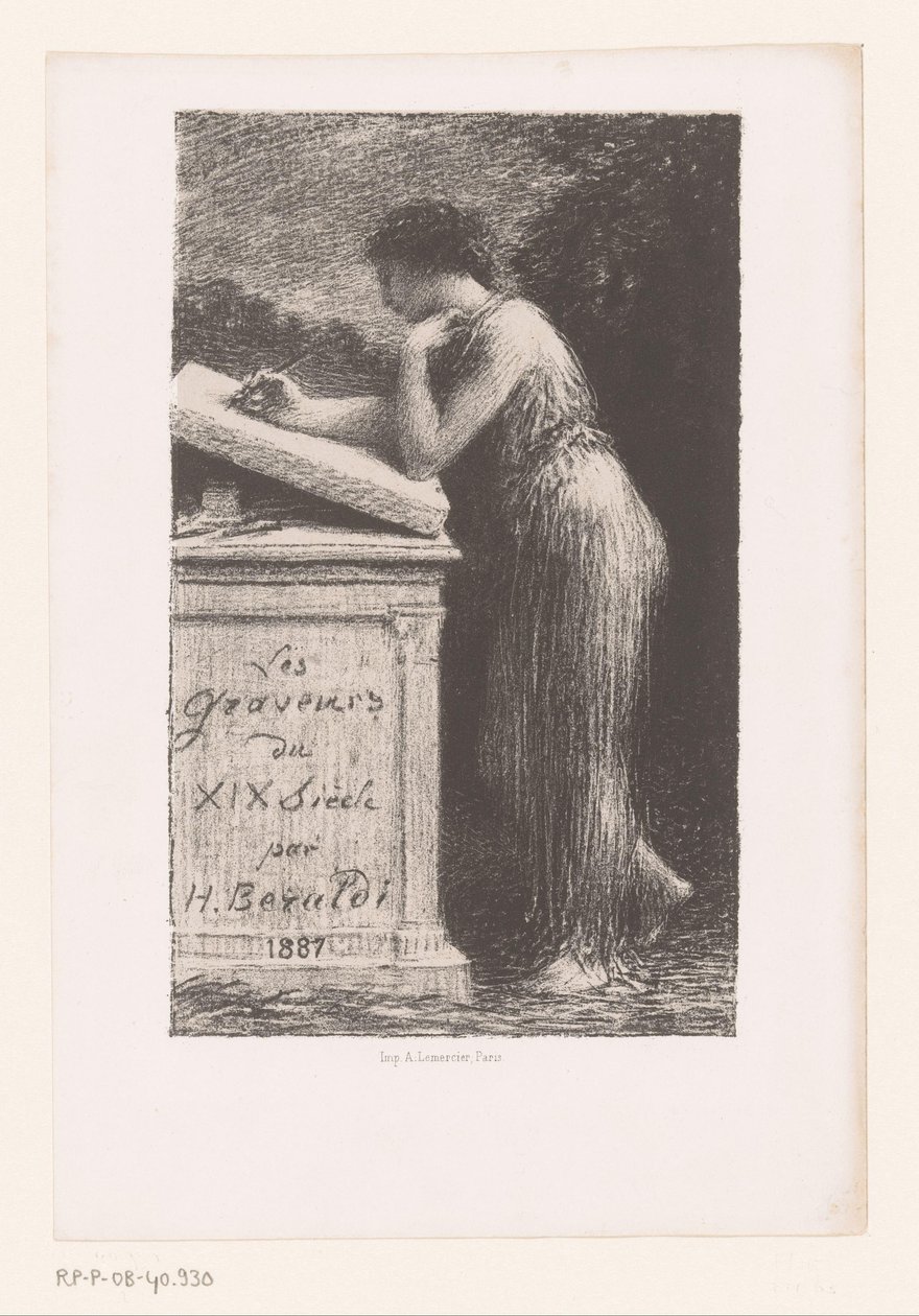 Titelprent voor: XIX vuosisadan kaivertajat Litografia tekijältä Ignace Henri Jean Fantin Latour