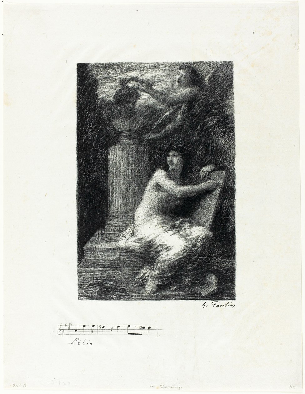 Berliozille, pieni lautanen tekijältä Ignace Henri Jean Fantin Latour