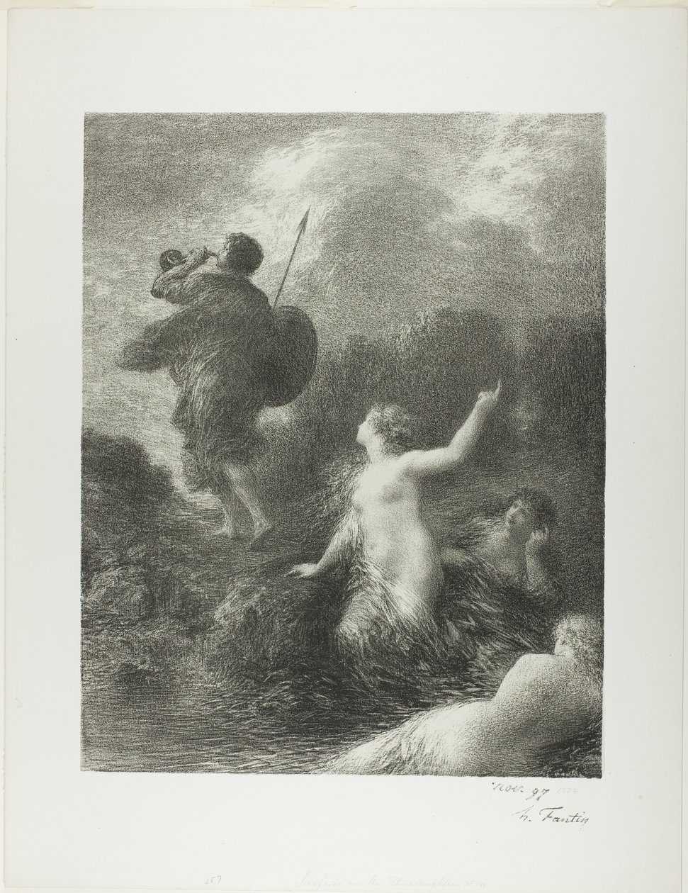 Jumalien hämärä: Siegfried ja Reinin neitsyt tekijältä Ignace Henri Jean Fantin Latour