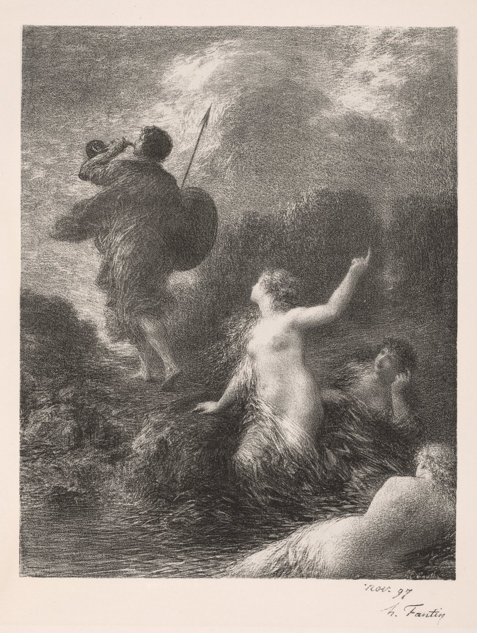 Jumalien hämärä: Siegfried ja Reinin neitsyt tekijältä Ignace Henri Jean Fantin Latour