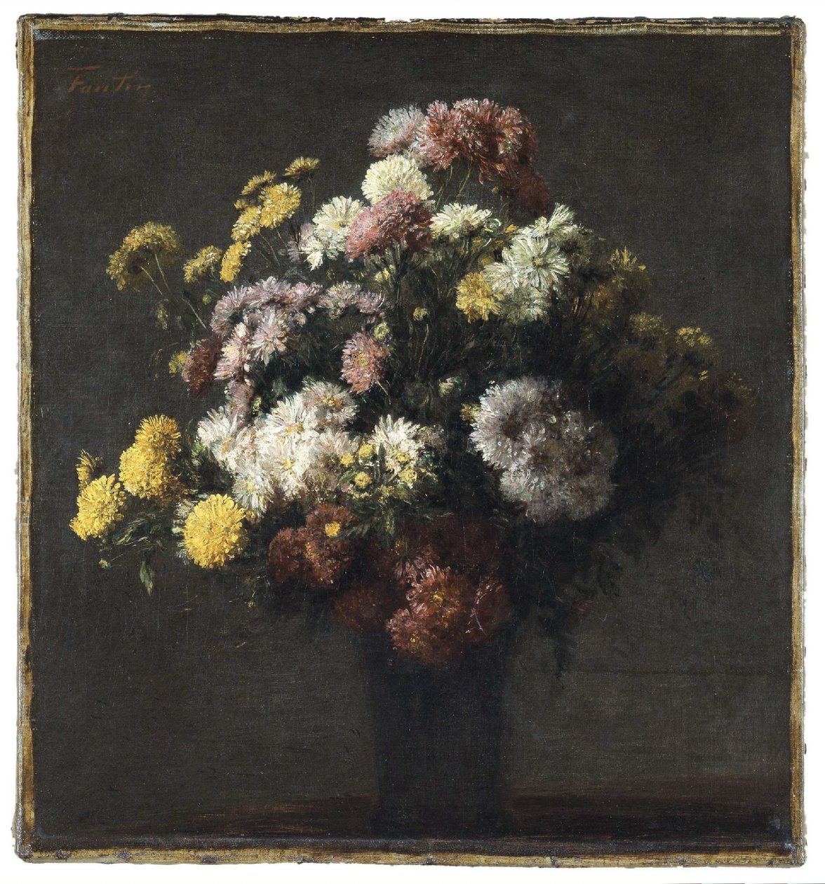 Maljakko krysanteemien kanssa tekijältä Henri Fantin Latour