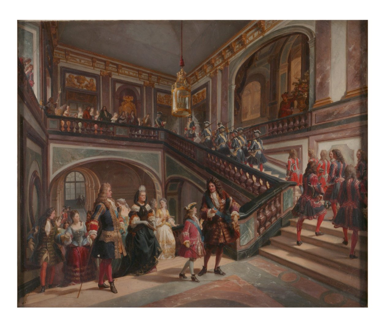 Nuori Ludvig XV Versaillesissa tekijältä Henri Felix Emmanuel Philippoteaux