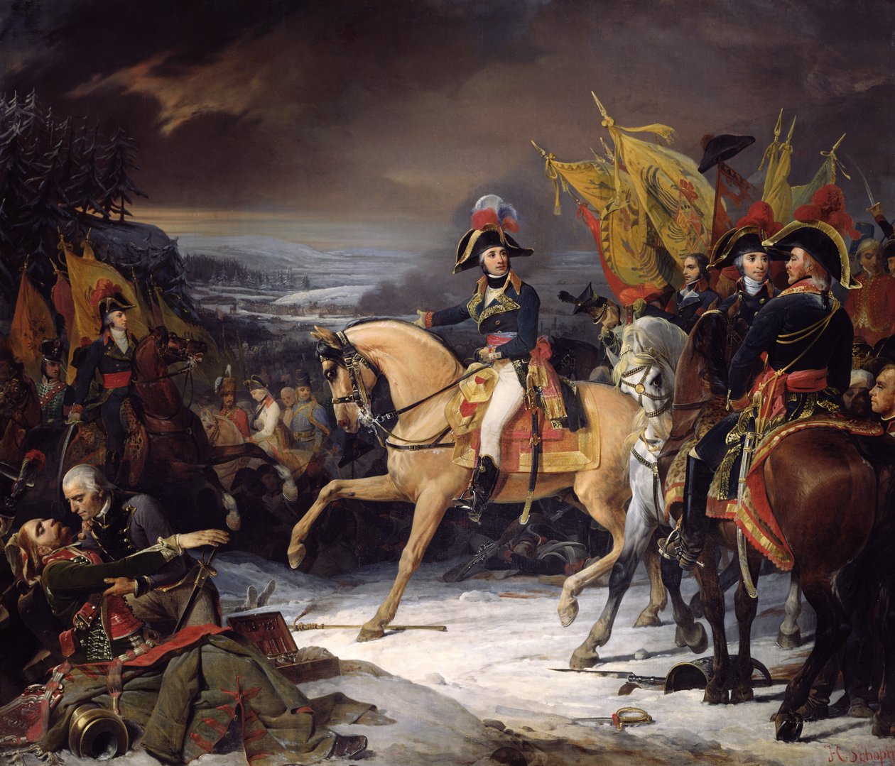 Hohenlindenin taistelu, 3. joulukuuta 1800, 1836 tekijältä Henri Frederic Schopin