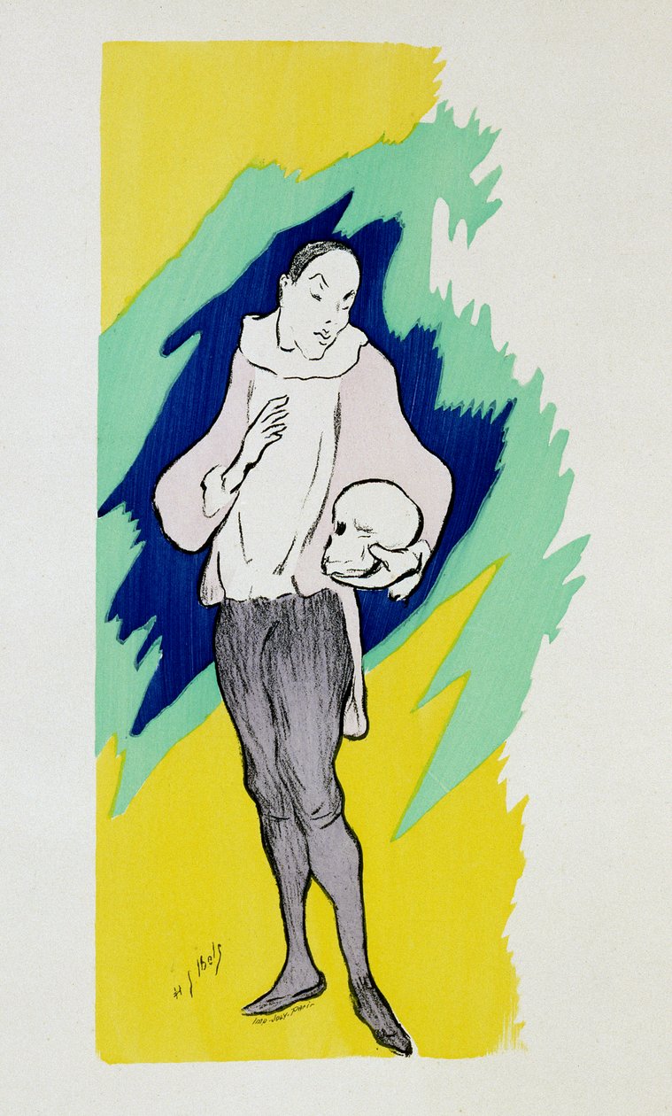Pierrot. Piirustus Henri-Gabriel (Henri Gabriel) Ibels (1867-1936) Yksityinen kokoelma (katso bra05669) tekijältä Henri Gabriel Ibels
