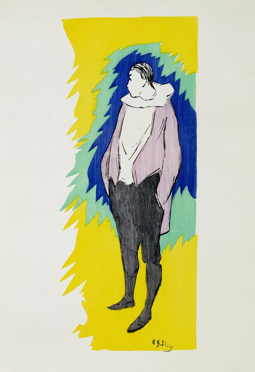 Pierrot. Piirustus Henri-Gabriel (Henri Gabriel) Ibels (1867-1936). Yksityinen kokoelma (katso bra013768) tekijältä Henri Gabriel Ibels