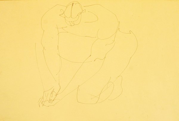 Nude Miesten polvistus II tekijältä Henri Gaudier Brzeska