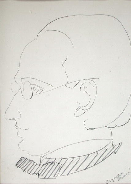 Alfred Wolmark (1877-1961) (kynä paperille) tekijältä Henri Gaudier Brzeska