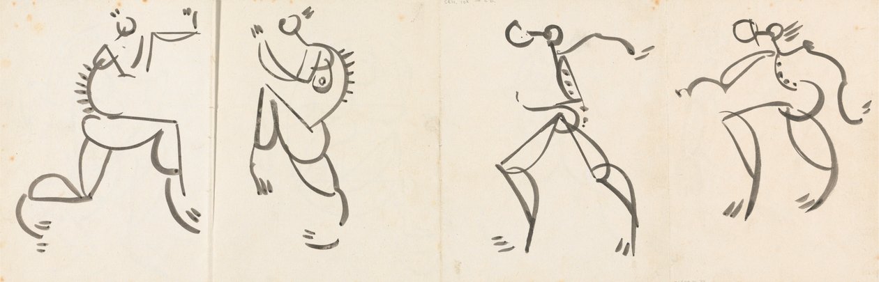 Neljän tanssivan hahmon friisi tekijältä Henri Gaudier Brzeska