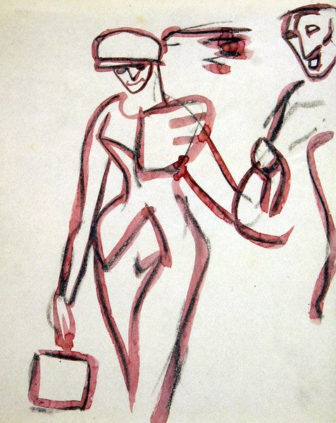 Promenader seuralaisen kanssa tekijältä Henri Gaudier Brzeska