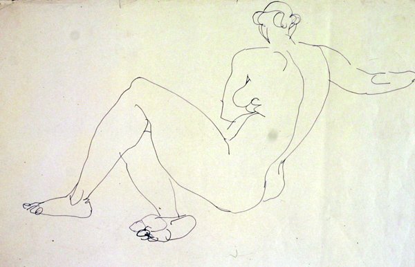 Naisen alaston selinmakuulla tekijältä Henri Gaudier Brzeska