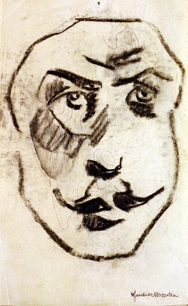 Brodzkyn veistoksellinen pää tekijältä Henri Gaudier Brzeska